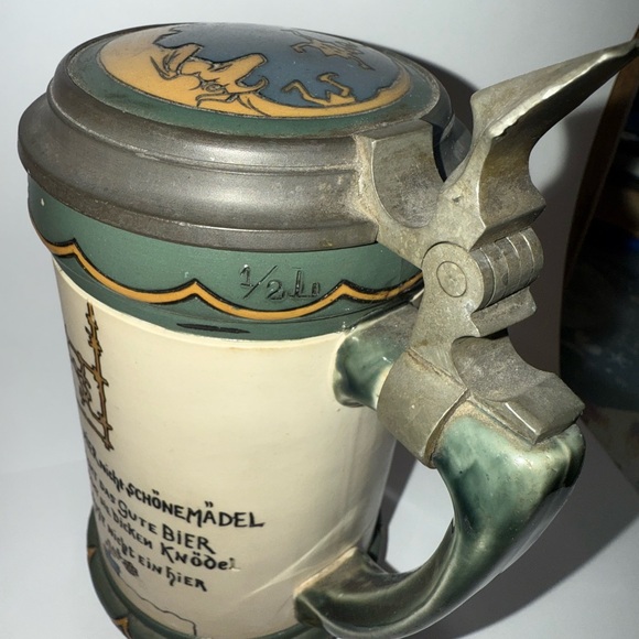 Vintage Mettlach beer stein Ceramic 3090 - Picture 4 of 14